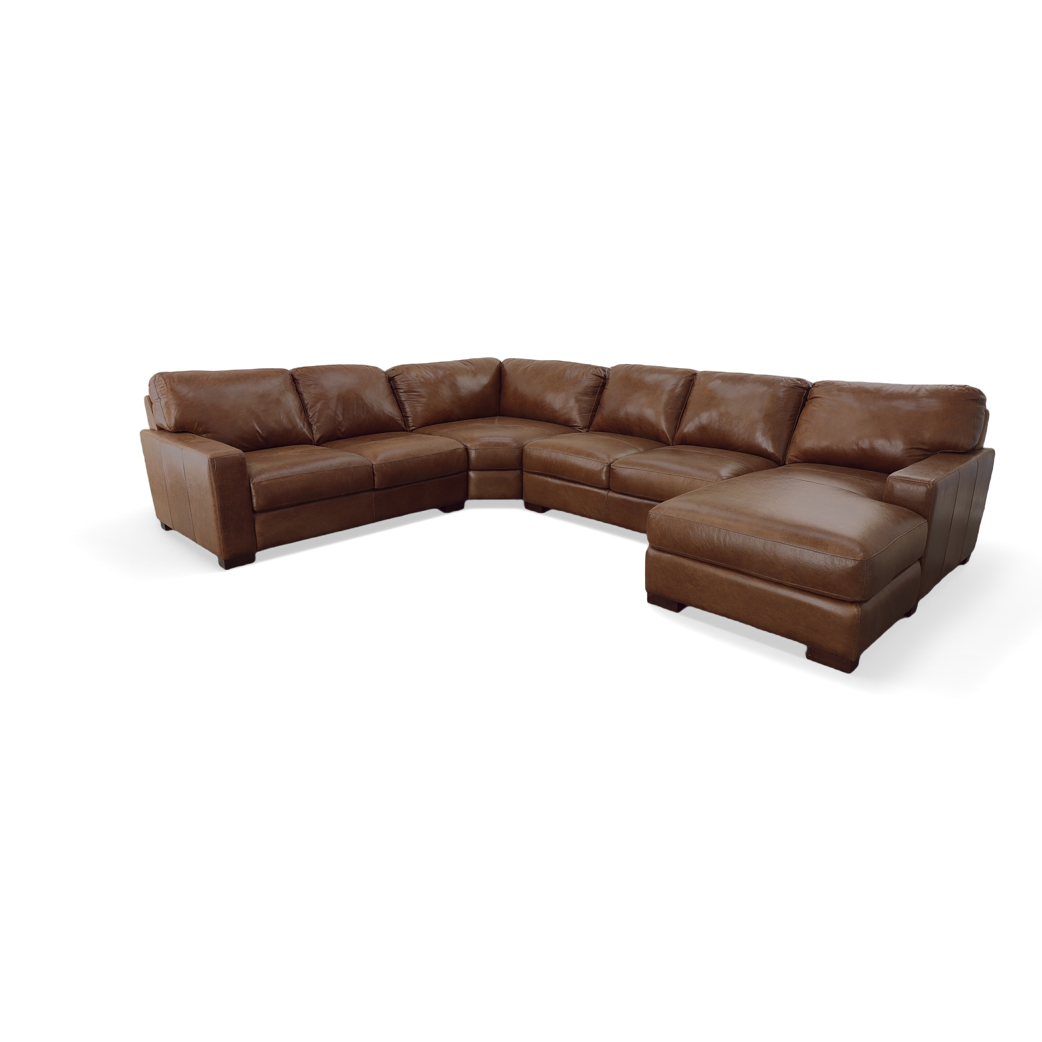 Soft line outlet leather sectional